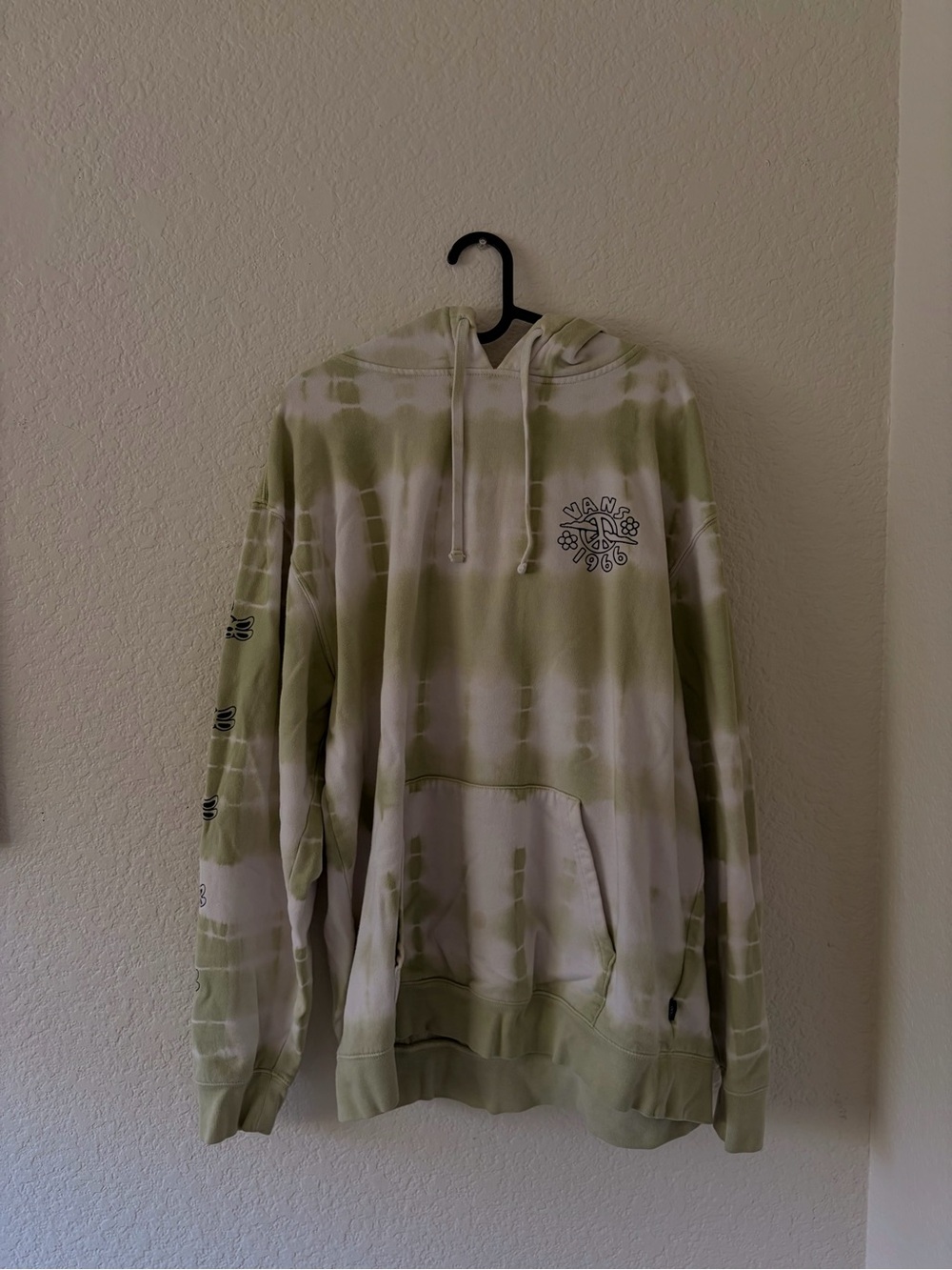 Vans Olive Green Tie-Dye Hoodie - Unisex Casual Pullover
